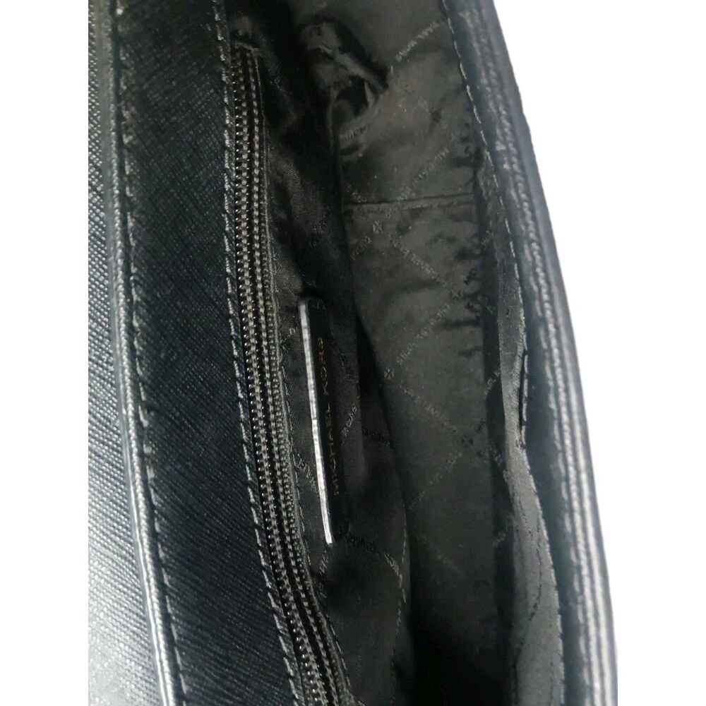 Michael Kors Brandi Medium Saffiano Leather Shoulder Bag Black - Picture 14 of 15